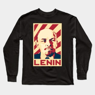 Vladimir Lenin Retro Propaganda Long Sleeve T-Shirt